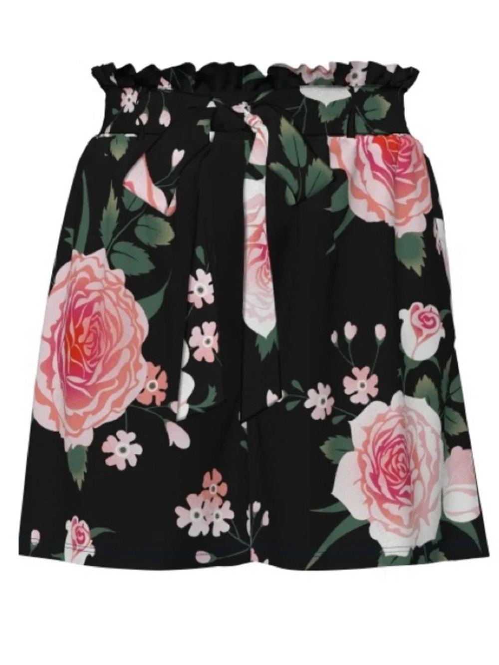 LuLaRoe Ella Floral pattern on black paper bag Shorts size XL